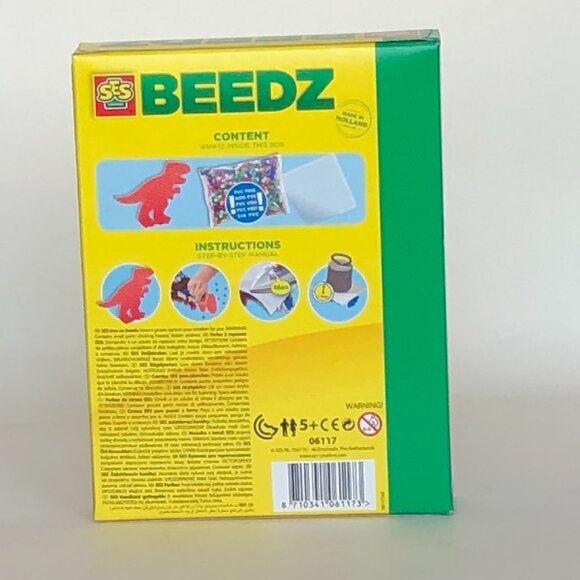 New in Box SES Creative Iron on Beads Set-Dinosaurs T-Rex1200 Pcs For Age 5+ - Picture 12 of 15